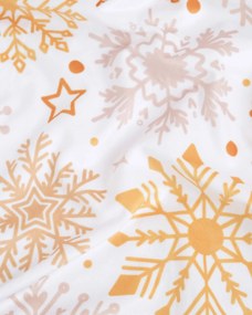 Vianočná obliečka na vankúš Velvet 40 × 40 cm - Mrazivé vločky biele