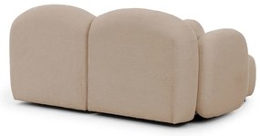 Svetlohnedá rohová pohovka z textílie buklé (ľavý roh/s leňoškou) Orbit – Ropez