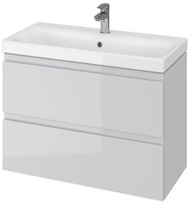 Cersanit - SET skrinka + umývadlo, šedý lesk, Moduo Slim 80, S801-224-DSM