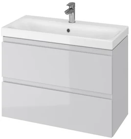 Cersanit - SET skrinka + umývadlo, šedý lesk, Moduo Slim 80, S801-224-DSM