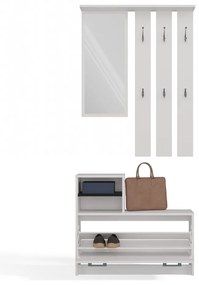 Predsieňová zostava Vayan 1 (biela) (so zrkadlom). Akcia -20%. Vlastná spoľahlivá doprava až k Vám domov. 1132525