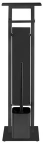 WENKO 71558800 - WC súprava DEBAR 21x70,5 cm nerez/čierna