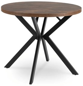 JAKS Okrúhly rozkladací stôl 90 - 190 cm rustikálny dub Lugo