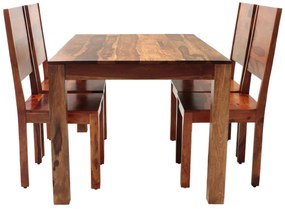 furniture-nabytek.cz - Rustikálny jedálenský set pre 4 osoby z indického masívneho palisandru