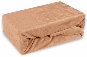 Plachta posteľná z mikroplyšu hnedá EMI, Plachta 90 (100)x200