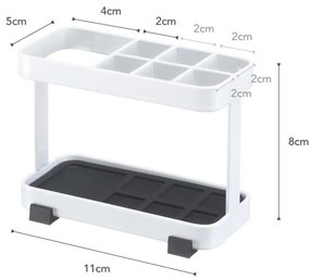 Biely stojan na zubné kefky a pastu YAMAZAKI Tower