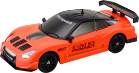 LEAN Toys Športové autíčko s diaľkovým ovládaním R/C v mierke 1:24, oranžové, s vymeniteľnými kolesami