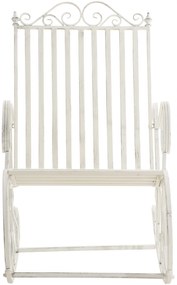 Kovové hojdacie kreslo Smile - Biela antik