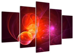 Moderný obraz ružovej abstrakcie (150x105 cm)