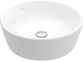 VILLEROY &amp; BOCH Architectura okrúhle umývadlo na dosku bez otvoru, s prepadom, priemer 450 mm, biela alpská, s povrchom CeramicPlus, 5A2545R1