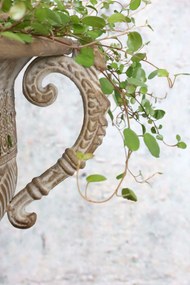 Kovový kvetináč na nohe Flower Antique Mocca – Ø 56*38 cm