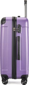 Kabínový kufor na 4 kolieskach 55x39x20cm ružovo fialová