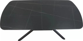 Jedálenský rozkladací stôl Vector 160/200 cm keramika čierny
