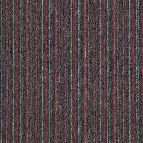 Balta, Kobercový štvorec Sonar Lines 4520 červenočierny 50 x 50 cm, chodba / predsieň