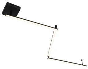 Stropné svietidlo čierne 150,8 cm vrátane LED 3-stupňové stmievateľné nastaviteľné - Annuschka