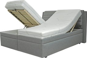 Sconto Posteľ s polohovacím roštom YORK sivá, 180x200 cm