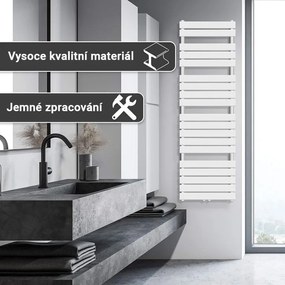 AQUAMARIN vertikálny kúpeľňový radiátor 180 x 60 cm, biely