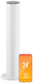 SmartFlow Tower infračervený sálavý ohrievač, 700 W, 360° distribúcia tepla, WLAN-ovládanie