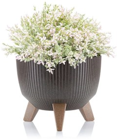 Sada 2 květináčů ROSA ECO hnědá