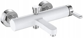 Vaňová batéria s vaňovou sadou Rea Polo biela chróm