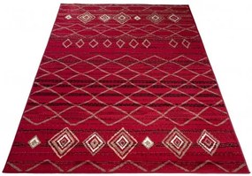 Koberec CARAMEL SCARLET 3911 červený / čierny
