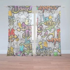 Sablio Záclony Graffiti: 2ks 150x250cm