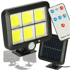 Solárna lampa so senzorom pohybu a súmraku 120 LED