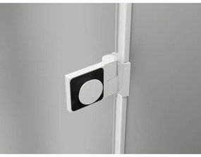 Mexen, Mexen Lunar-B pravé otočné sprchové dvere 90 cm, transparentné, biele - 832-090-000-20-00-P