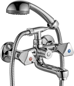 Kuchinox Norm, nástenná vaňová batéria so sprchovou súpravou, chrómová, LAV-BQN_011D