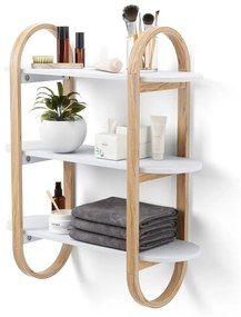 Umbra Nástenná polica BELLWOOD V. 75 cm biela/prírodná