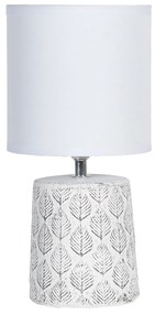 Stolná lampa s listami a bielym tienidlom - Ø 15 * 31 cm E14 / max 1 * 40W