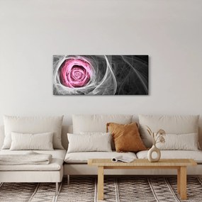 Obraz - Abstraktné ruže, fuchsiová (120x50 cm)
