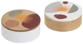 Dekoratívne úložné boxy s vekom v súprave 2 ks ø 17x6,5 cm – Casa Selección