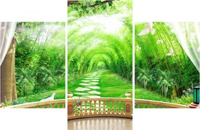 Obraz - Výhľad na tropickú záhradu (90x60 cm)