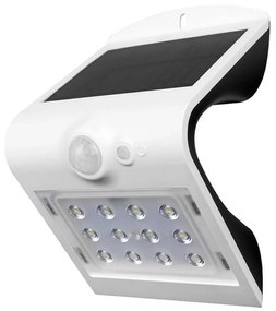 LED Solárne nástenné svietidlo so senzorom LED/1.5W/3,7V IP65 biela