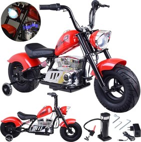 JOKOMISIADA Elektrická motorka Chopper na batériu pre deti s nosnosťou max. 80 kg PA0318 červená