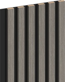 Mexen Lam-B, akustické stenové lamely 275 × 30 cm, HDF doska 4 mm, technická dyha, dub striebristý, S100-275307-3015-007