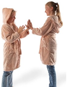 Ružový detský župan z mikroplyšu veľkosť 134-140 Delux – Tiseco Home Studio