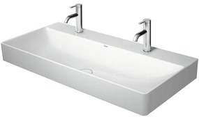 DURAVIT DuraSquare závesné umývadlo s dvomi otvormi, bez prepadu, spodná strana brúsená, 1000 x 470 mm, biela, 2353100072