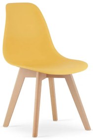 Jedálenská stolička KITO horčicová / naturálne nohy