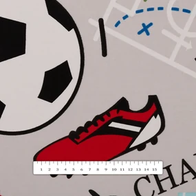 Biante Detská bavlnená obliečka na vankúš Sandra SA-646 Futbal to je hra - na sivom 40 x 60 cm