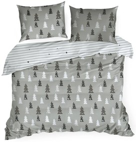 VIANOČNÉ FLANELOVÉ OBLIEČKY LENON 200X220 CM, 2 KS 70X80 CM VZOROVANÉ