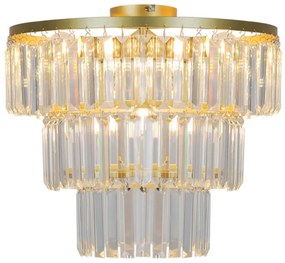 Zuma Line P17127-4-GD - Prisadený luster TIFANNY 4xE14/40W/230V zlatá P17127-4-GD