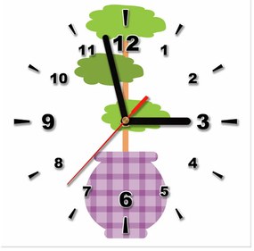 Gario Obraz s hodinami Stromček vo váze Rozmery: 30 x 30 cm