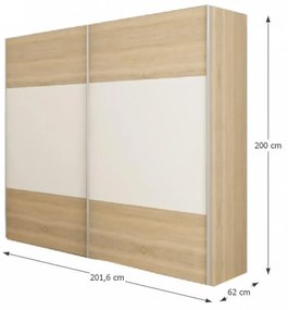 Kondela Spálňový komplet (posteľ 160x200 cm), dub sonoma/biela, GABRIELA NEW
