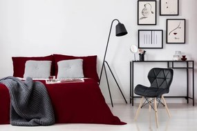 Jedálenská stolička MURET zamatová, čierna