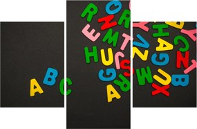 Obraz - farebné písmenká (90x60 cm)
