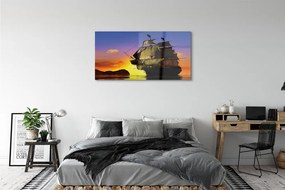 Obraz plexi Sky ship sea 125x50 cm