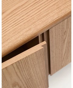 Závesná skrinka pod umývadlo v dekore jaseňa v prírodnej farbe 90x35 cm Salaya – Kave Home