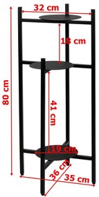 Stojan na kvety TRETORRI Loft čierny